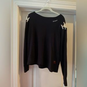Peace Love World Black Sweater
